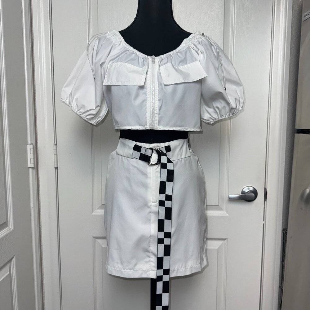 Hot & Delicious 2-Piece Parachute Skirt + Top Set – Size Medium